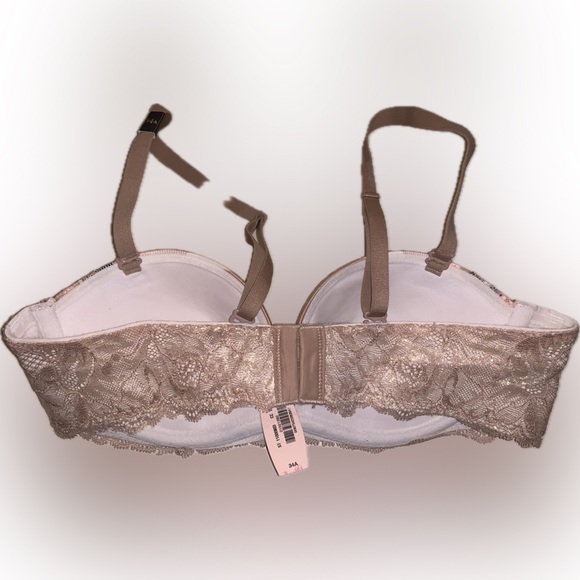 Fabulous By Victoria's Secret Pink Gold Champagne Strapless Convertible Bra 34A - Picture 7 of 13